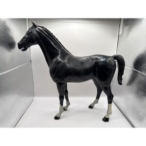 VTG LOUIS  MARX JOHNNY WEST  Black Thunderbolt Horse - No Accessories 13.5" Tall